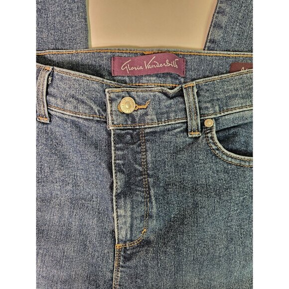 Gloria Vanderbilt Amanda Straight Leg Denim Jeans, Size 12 Blue - Picture 3 of 7